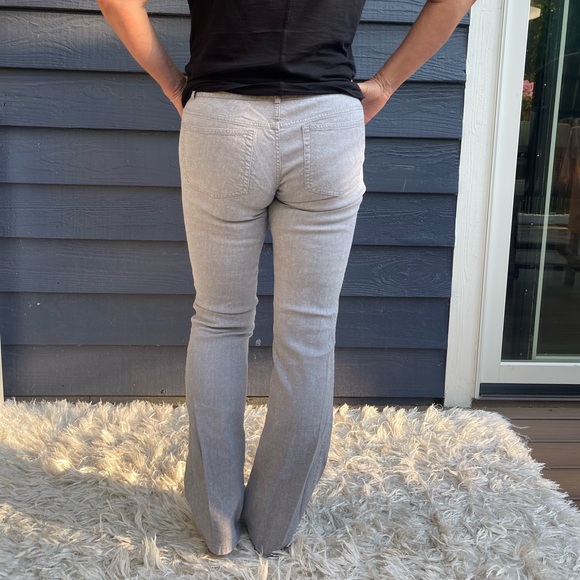 Tahari Grey Linen/Cotton Pants - Picture 2 of 3